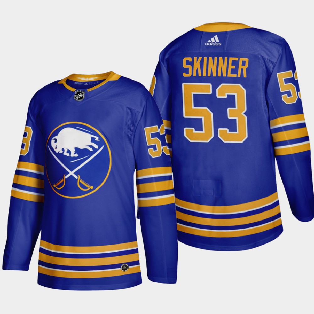 Buffalo Sabres #53 Jeff Skinner Men's Adidas 2020-21 Home Authentic Player Stitched NHL Jersey Royal Blue