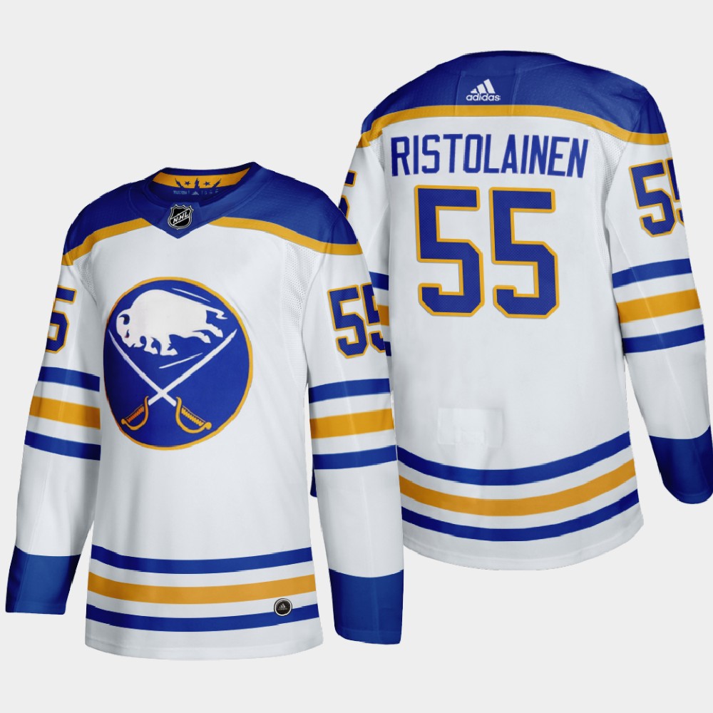 Buffalo Sabres #55 Rasmus Ristolainen Men's Adidas 2020-21 Away Authentic Player Stitched NHL Jersey White