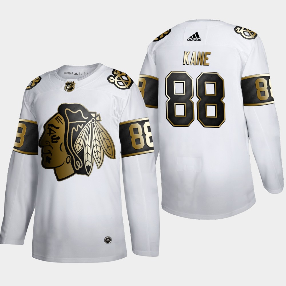 Chicago Blackhawks #88 Patrick Kane Men's Adidas White Golden Edition Limited Stitched NHL Jersey