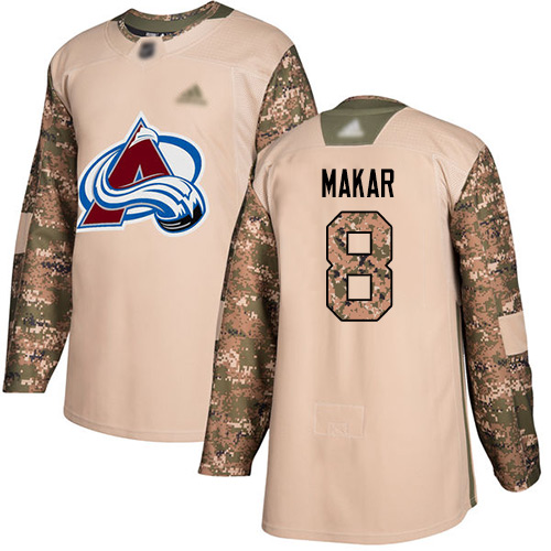 Adidas Avalanche #8 Cale Makar Camo Authentic 2017 Veterans Day Stitched NHL Jersey
