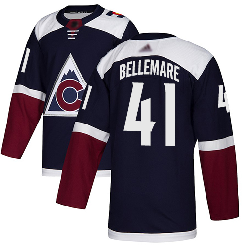 Adidas Avalanche #41 Pierre-Edouard Bellemare Navy Alternate Authentic Stitched NHL Jersey