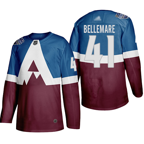 Adidas Colorado Avalanche #41 Pierre-Edouard Bellemare Men's 2020 Stadium Series Burgundy Stitched NHL Jersey