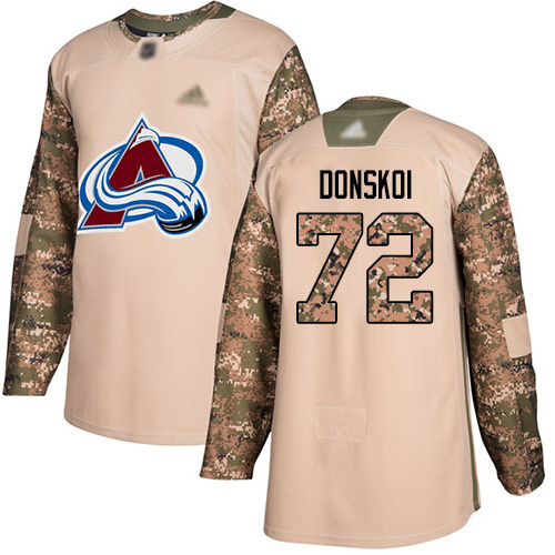 Adidas Avalanche #72 Joonas Donskoi Camo Authentic 2017 Veterans Day Stitched NHL Jersey