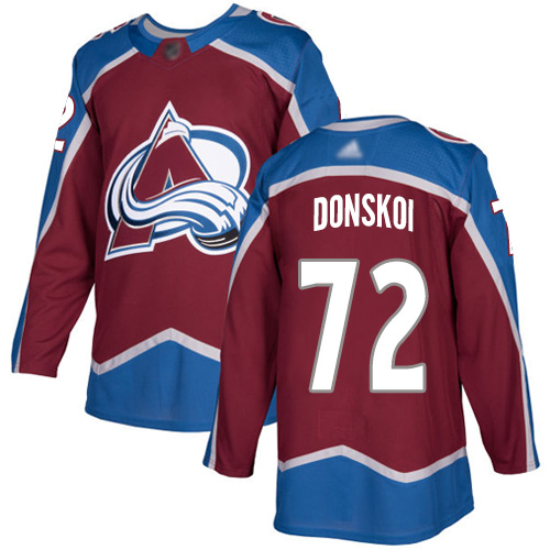 Adidas Avalanche #72 Joonas Donskoi Burgundy Home Authentic Stitched NHL Jersey