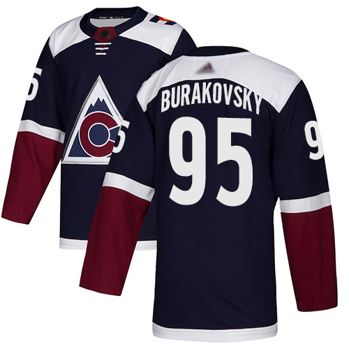 Adidas Avalanche #95 Andre Burakovsky Navy Alternate Authentic Stitched NHL Jersey