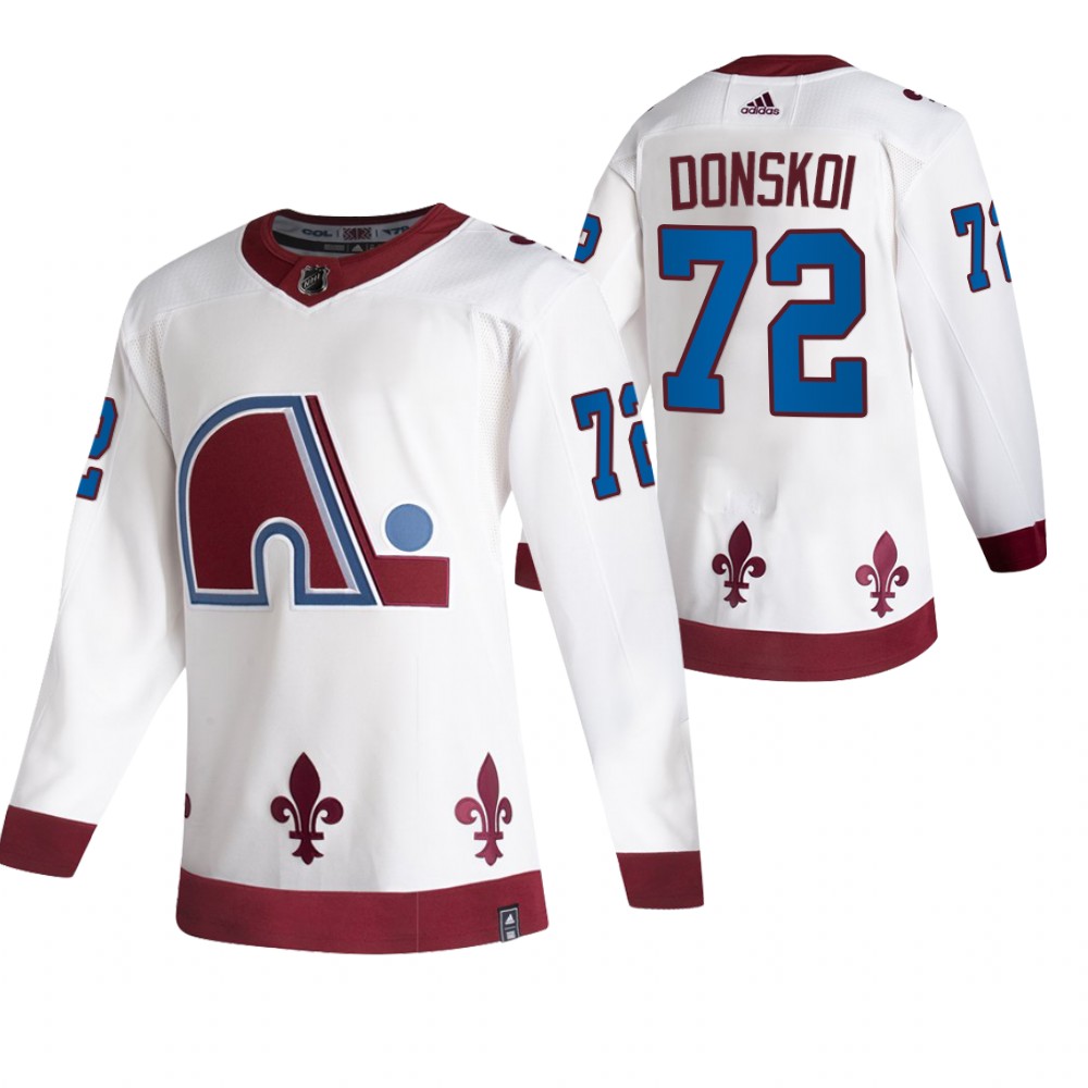 Colorado Avalanche #72 Joonas Donskoi White Men's Adidas 2020-21 Alternate Authentic Player NHL Jersey