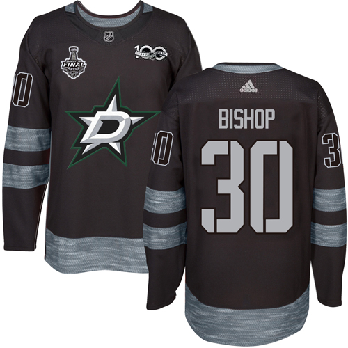 Adidas Stars #30 Ben Bishop Black 1917-2017 100th Anniversary 2020 Stanley Cup Final Stitched NHL Jersey