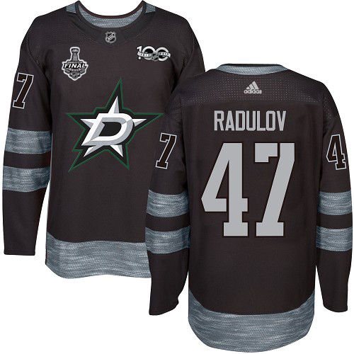 Adidas Stars #47 Alexander Radulov Black 1917-2017 100th Anniversary 2020 Stanley Cup Final Stitched NHL Jersey
