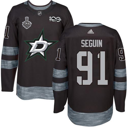 Adidas Stars #91 Tyler Seguin Black 1917-2017 100th Anniversary 2020 Stanley Cup Final Stitched NHL Jersey