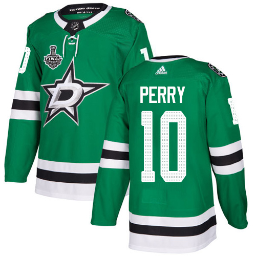 Adidas Stars #10 Corey Perry Green Home Authentic 2020 Stanley Cup Final Stitched NHL Jersey