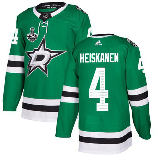 Adidas Stars #4 Miro Heiskanen Green Home Authentic 2020 Stanley Cup Final Stitched NHL Jersey