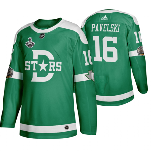 Adidas Dallas Stars #16 Joe Pavelski Men's Green 2020 Stanley Cup Final Stitched Classic Retro NHL Jersey