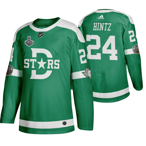 Adidas Dallas Stars #24 Roope Hintz Men's Green 2020 Stanley Cup Final Stitched Classic Retro NHL Jersey