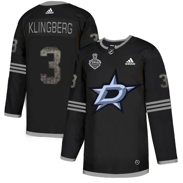Adidas Stars #3 John Klingberg Black Authentic Classic 2020 Stanley Cup Final Stitched NHL Jersey