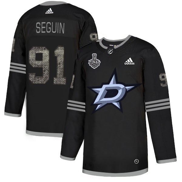 Adidas Stars #91 Tyler Seguin Black Authentic Classic 2020 Stanley Cup Final Stitched NHL Jersey
