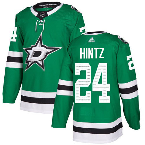 Adidas Stars #24 Roope Hintz Green Home Authentic Stitched NHL Jersey