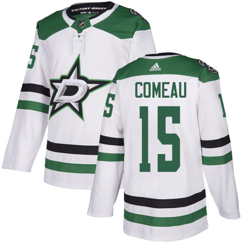 Adidas Stars #15 Blake Comeau White Road Authentic Stitched NHL Jersey