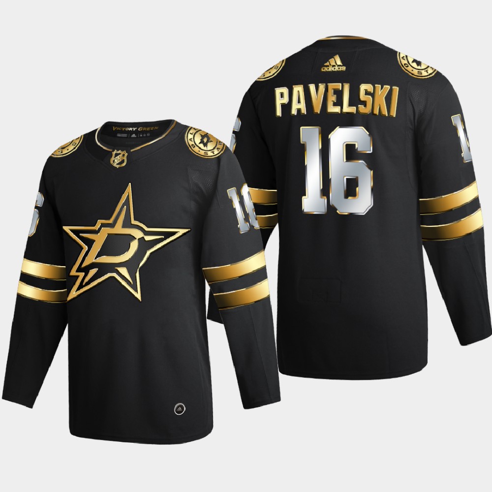 Dallas Stars #16 Joe Pavelski Men's Adidas Black Golden Edition Limited Stitched NHL Jersey