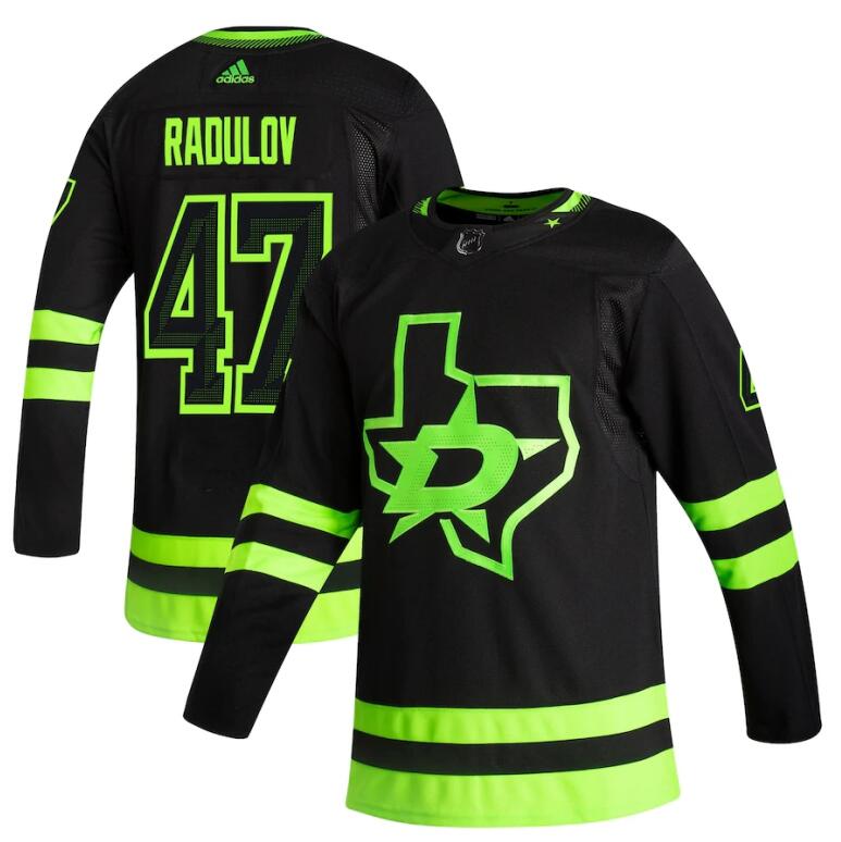 Dallas Stars #47 Alexander Radulov Black Men's Adidas 2020-21 Alternate Authentic Player NHL Jersey