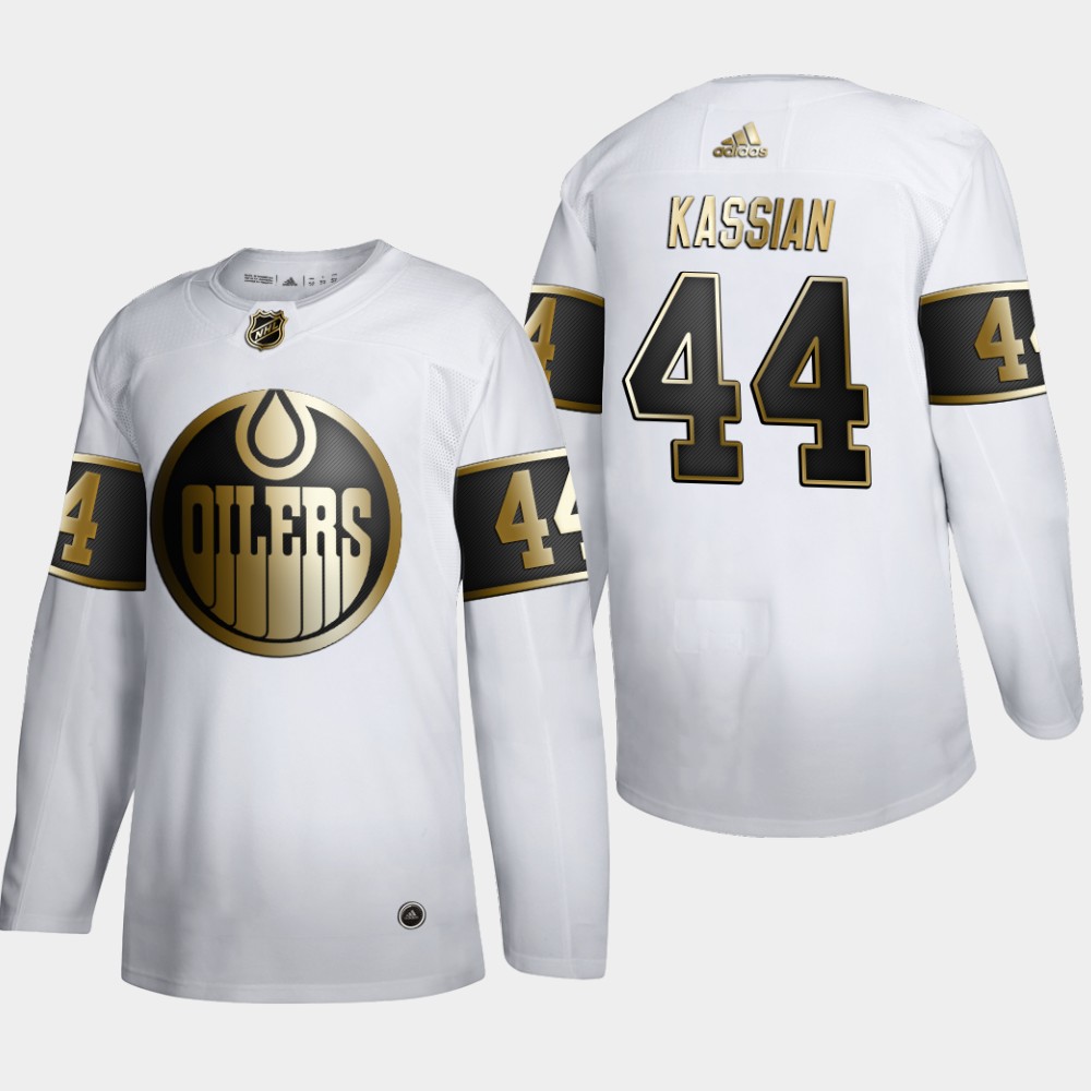 Edmonton Oilers #44 Zack Kassian Men's Adidas White Golden Edition Limited Stitched NHL Jersey
