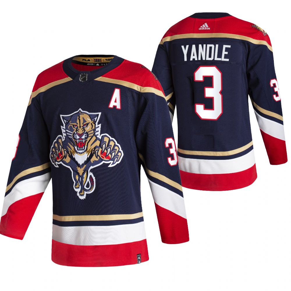 Florida Panthers #3 Keith Yandle Black Men's Adidas 2020-21 Alternate Authentic Player NHL Jersey
