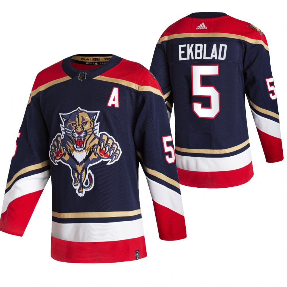 Florida Panthers #5 Aaron Ekblad Black Men's Adidas 2020-21 Alternate Authentic Player NHL Jersey