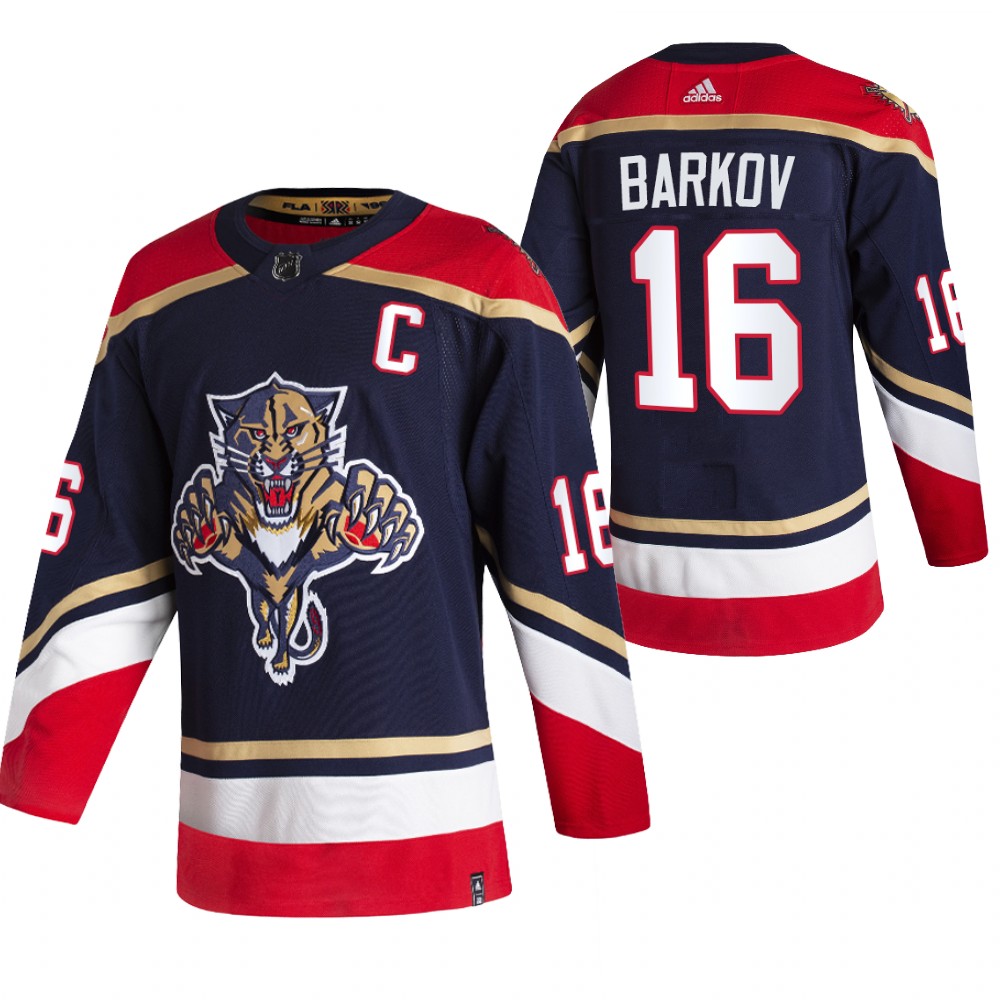 Florida Panthers #16 Aleksander Barkov Black Men's Adidas 2020-21 Alternate Authentic Player NHL Jersey