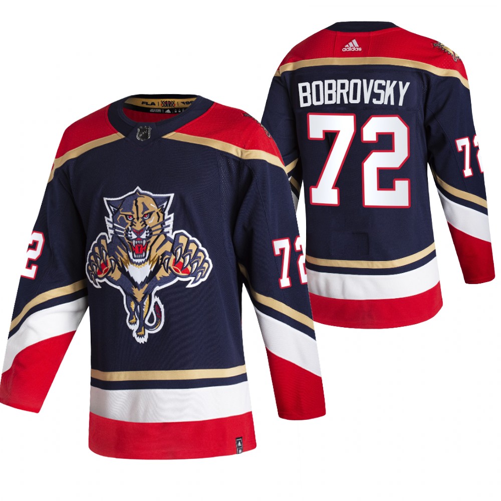 Florida Panthers #72 Sergei Bobrovsky Black Men's Adidas 2020-21 Alternate Authentic Player NHL Jersey