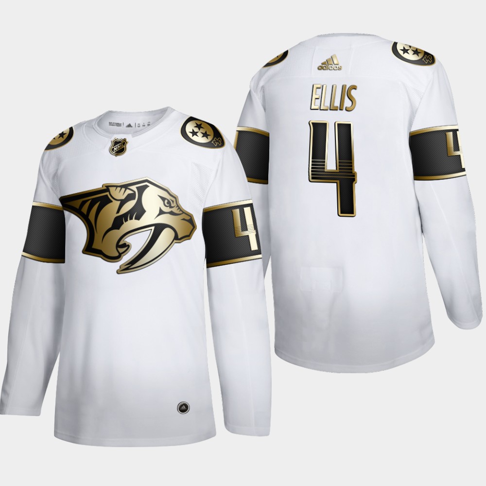 Nashville Predators #4 Ryan Ellis Men's Adidas White Golden Edition Limited Stitched NHL Jersey