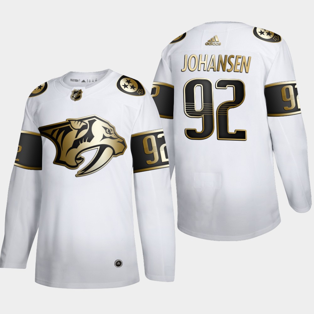 Nashville Predators #92 Ryan Johansen Men's Adidas White Golden Edition Limited Stitched NHL Jersey