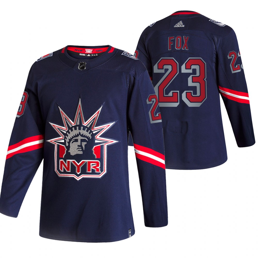 New York Rangers #23 Adam Fox Navy Men's Adidas 2020-21 Alternate Authentic Player NHL Jersey