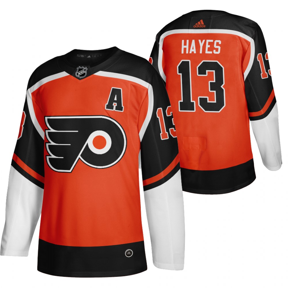Philadelphia Flyers #13 Kevin Hayes Orange Men's Adidas 2020-21 Alternate Authentic Player NHL Jersey