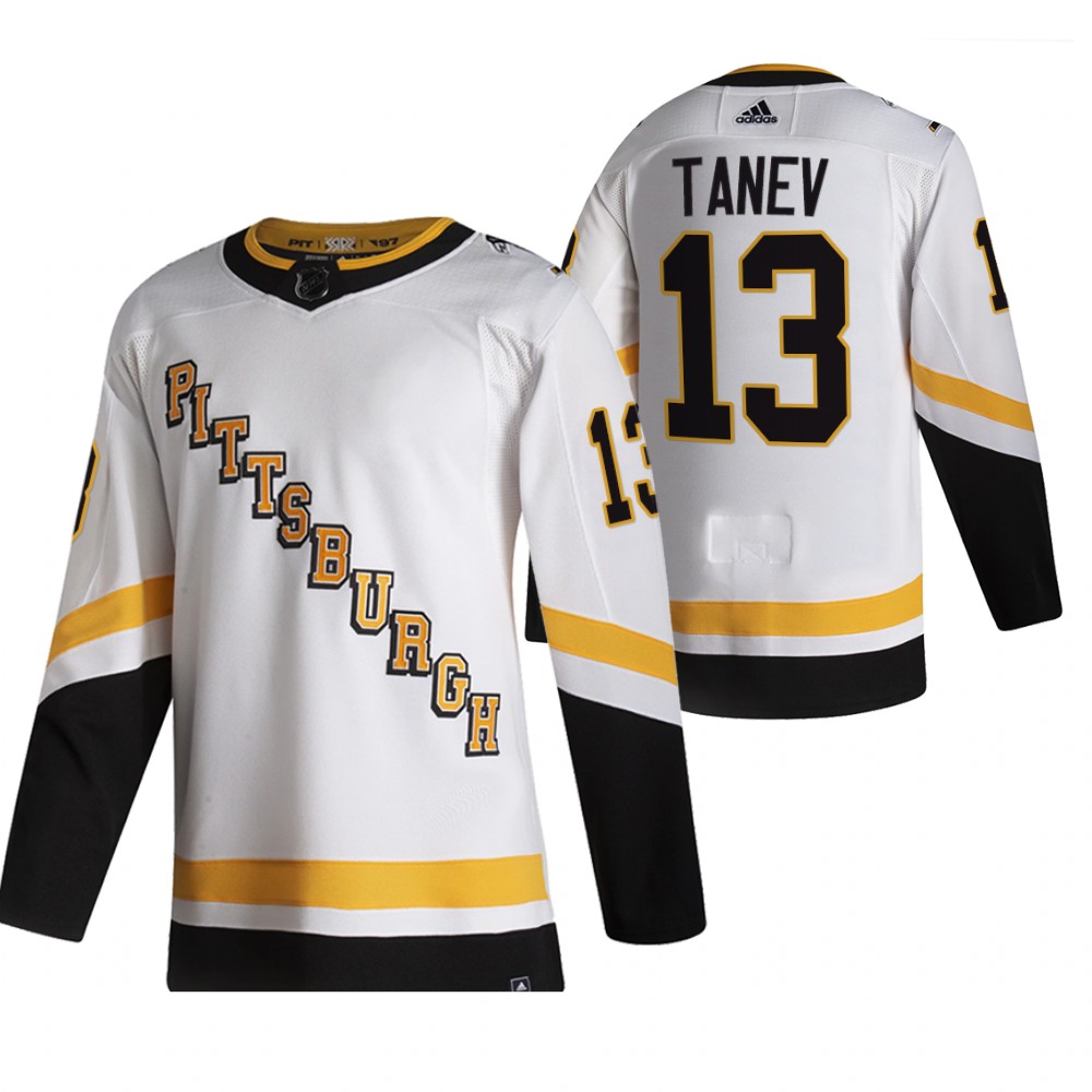 Pittsburgh Penguins #13 Brandon Tanev White Men's Adidas 2020-21 Alternate Authentic Player NHL Jersey