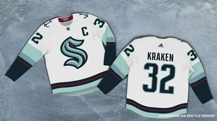 Seattle Kraken #32 Kraken Adidas 2020 New Team White Road Authentic Stitched NHL Jersey