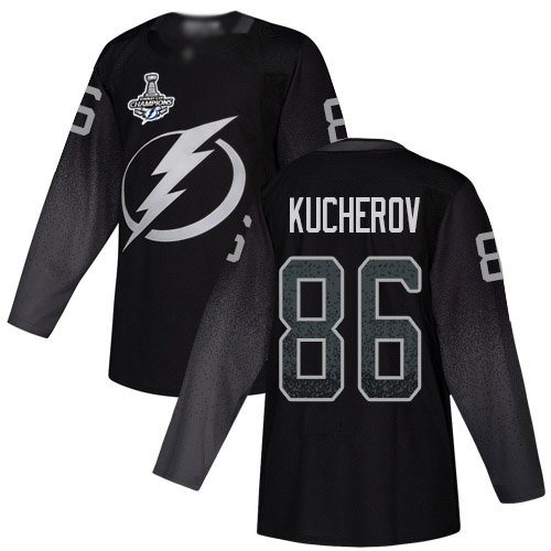 Adidas Lightning #86 Nikita Kucherov Black Alternate Authentic 2020 Stanley Cup Champions Stitched NHL Jersey