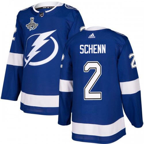 Adidas Lightning #2 Luke Schenn Blue Home Authentic 2020 Stanley Cup Champions Stitched NHL Jersey