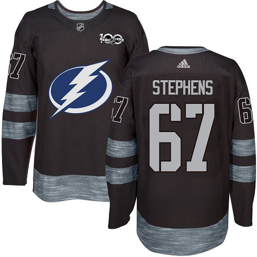 Adidas Lightning #67 Mitchell Stephens Black 1917-2017 100th Anniversary Stitched NHL Jersey