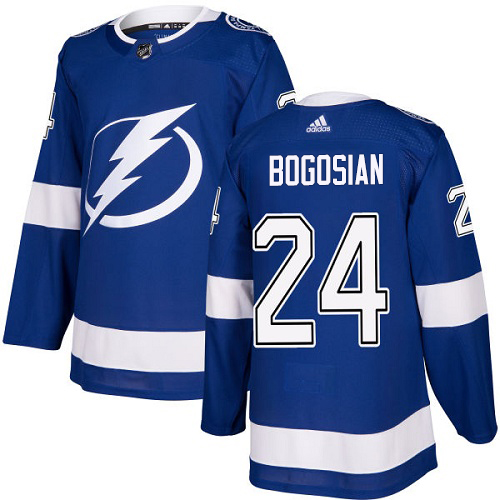 Adidas Lightning #24 Zach Bogosian Blue Home Authentic Stitched NHL Jersey