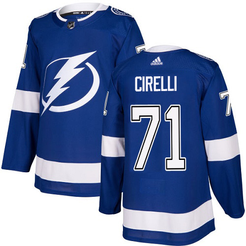 Adidas Lightning #71 Anthony Cirelli Blue Home Authentic Stitched NHL Jersey