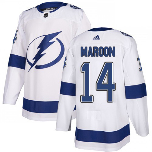 Adidas Lightning #14 Pat Maroon White Road Authentic Stitched NHL Jersey