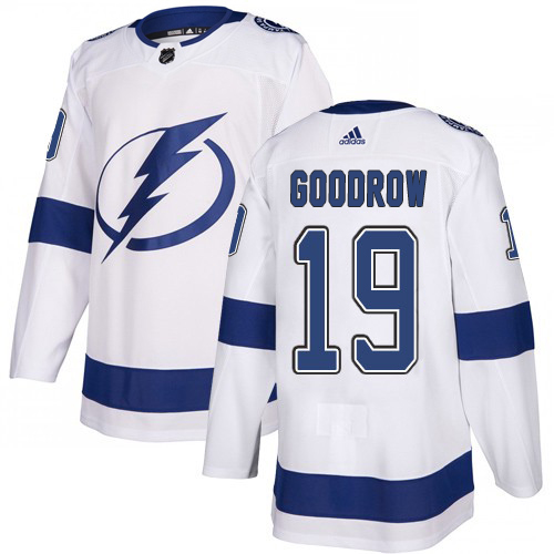 Adidas Lightning #19 Barclay Goodrow White Road Authentic Stitched NHL Jersey