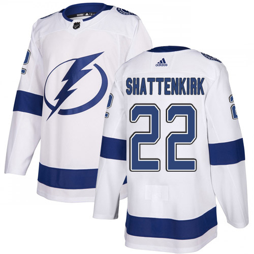 Adidas Lightning #22 Kevin Shattenkirk White Road Authentic Stitched NHL Jersey