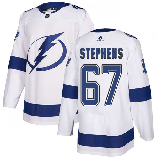 Adidas Lightning #67 Mitchell Stephens White Road Authentic Stitched NHL Jersey