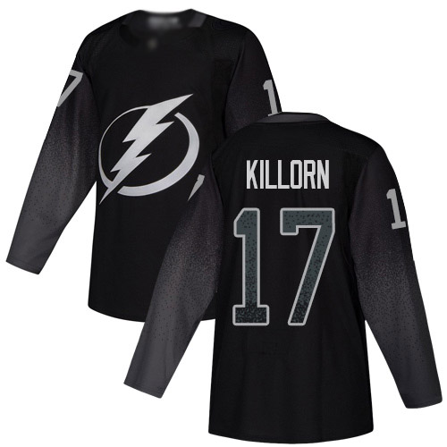 Adidas Lightning #17 Alex Killorn Black Alternate Authentic Stitched NHL Jersey