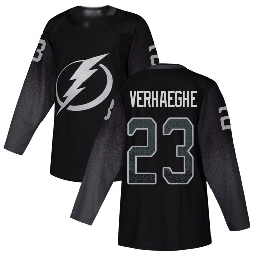 Adidas Lightning #23 Carter Verhaeghe Black Alternate Authentic Stitched NHL Jersey