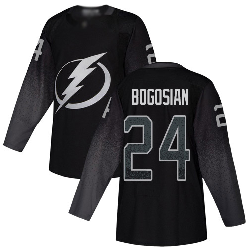 Adidas Lightning #24 Zach Bogosian Black Alternate Authentic Stitched NHL Jersey