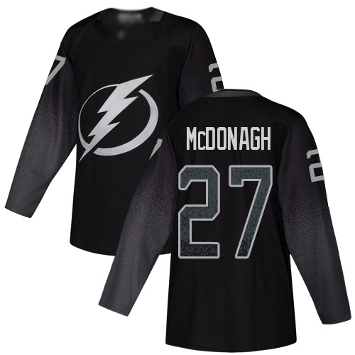Adidas Lightning #27 Ryan McDonagh Black Alternate Authentic Stitched NHL Jersey