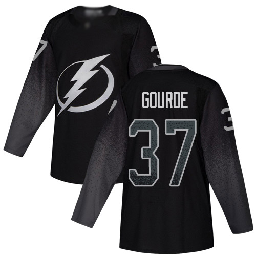 Adidas Lightning #37 Yanni Gourde Black Alternate Authentic Stitched NHL Jersey