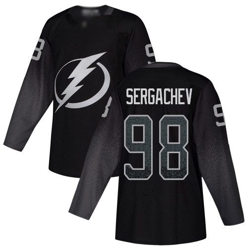 Adidas Lightning #98 Mikhail Sergachev Black Alternate Authentic Stitched NHL Jersey Adidas Lightning #98 Mikhail Sergachev Black Alternate Authentic Stitched NHL Jersey