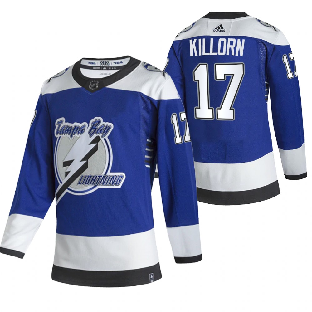 Tampa Bay Lightning #17 Alex Killorn Blue Men's Adidas 2020-21 Alternate Authentic Player NHL Jersey